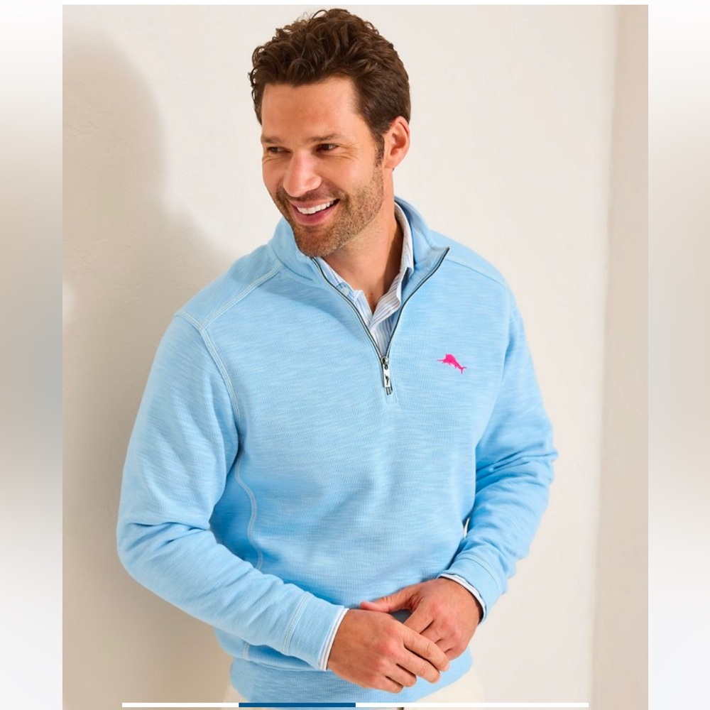 Tommy Bahama Men’s Relax Pullover, blue, size Small